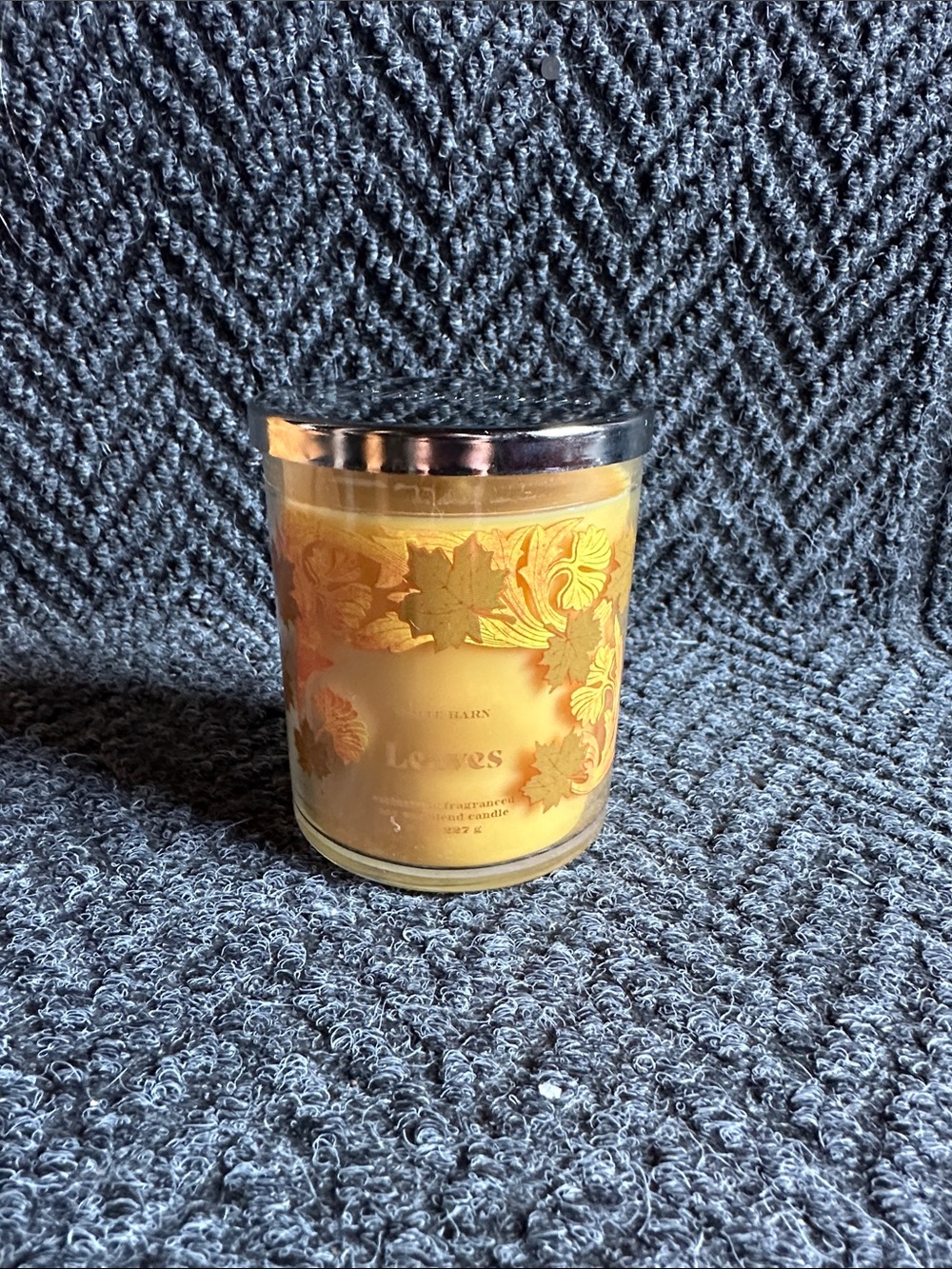 White Barn Leaves Single Wick Candle